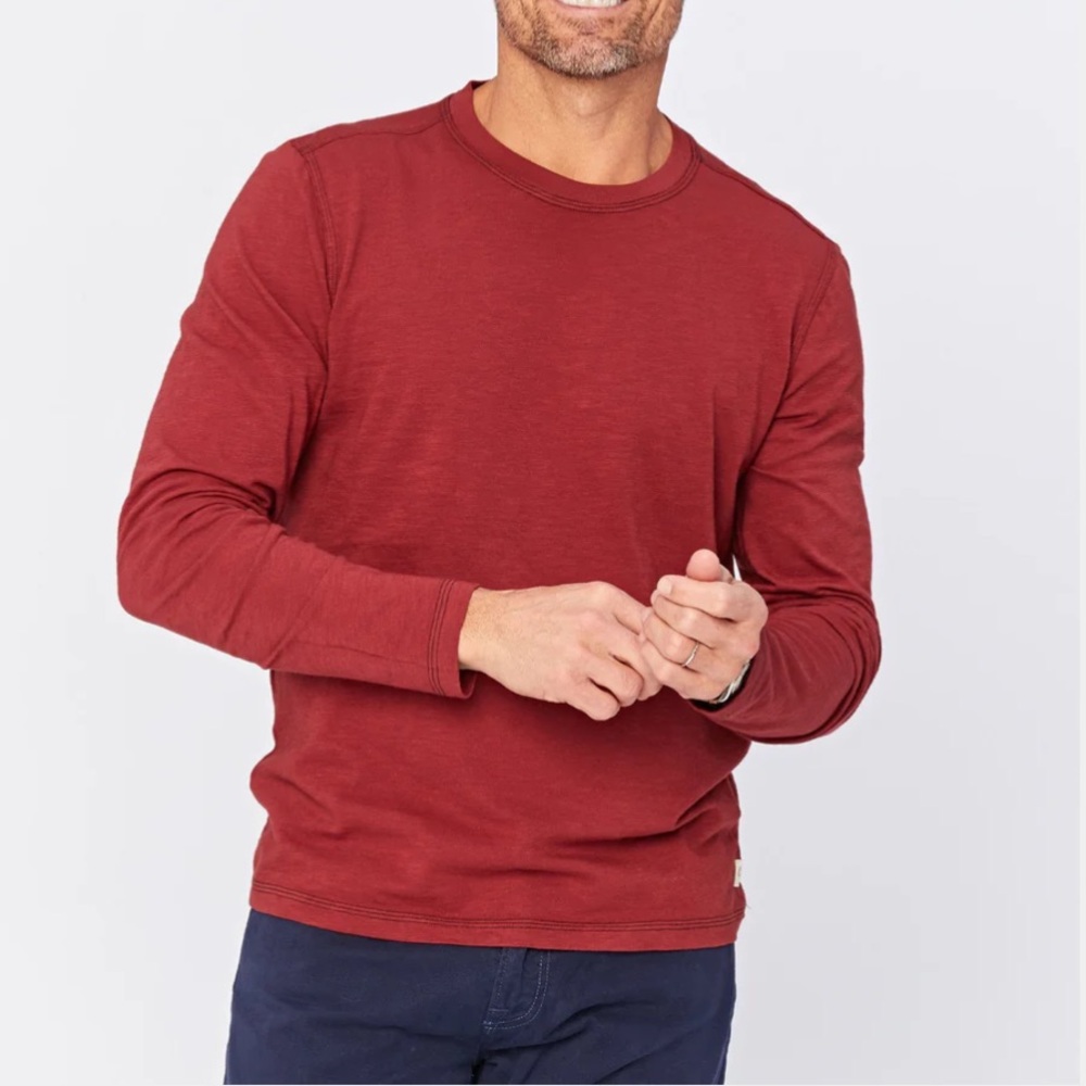 Agave Aero Slub Tee Shirt Men Color Syrah Size XXL